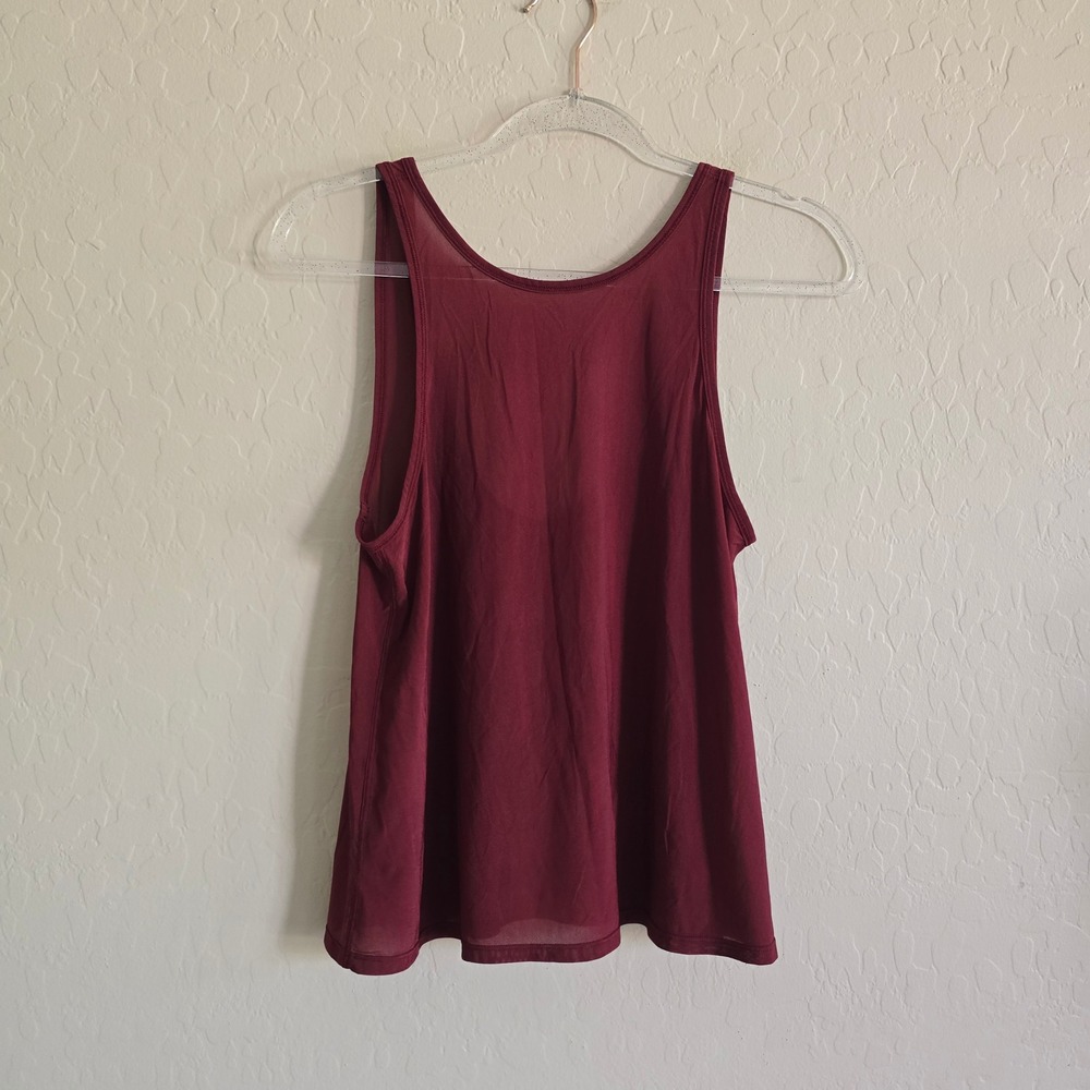 Lululemon Women's‎ Tank Top Sheer burgundy No Size Activewear Athletic Workout